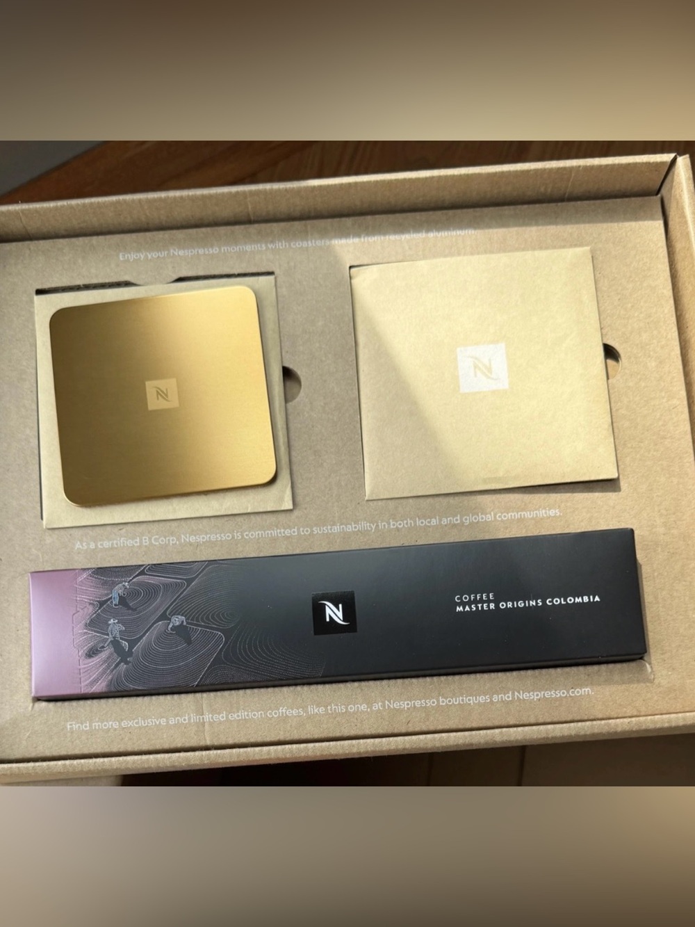 Nespresso Coasters and Coffee